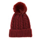 Chunky Warm Cable Knit Pom Pom Solid Beanie Winter Hat, accessorize the fun way with this faux fur pom pom knit hat, the autumnal touch you need to finish your outfit in style. Keep warm, be trendy; Great winter gift accessory! Gray, Beige, Black, Burgundy, Green, Ivory, Mustard, Navy, Pink, Red; One Size; 100% Acrylic