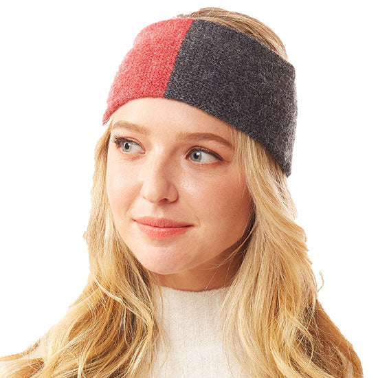 Burgundy Two Tone Winter Warm Earmuff Headband Ear Warmer will shield your ears from cold winter weather ensuring all day comfort. Ear band is soft, comfortable and warm adding a touch of sleek style to your look, show off your trendsetting style when you wear this ear warmer and be protected in the cold winter winds.