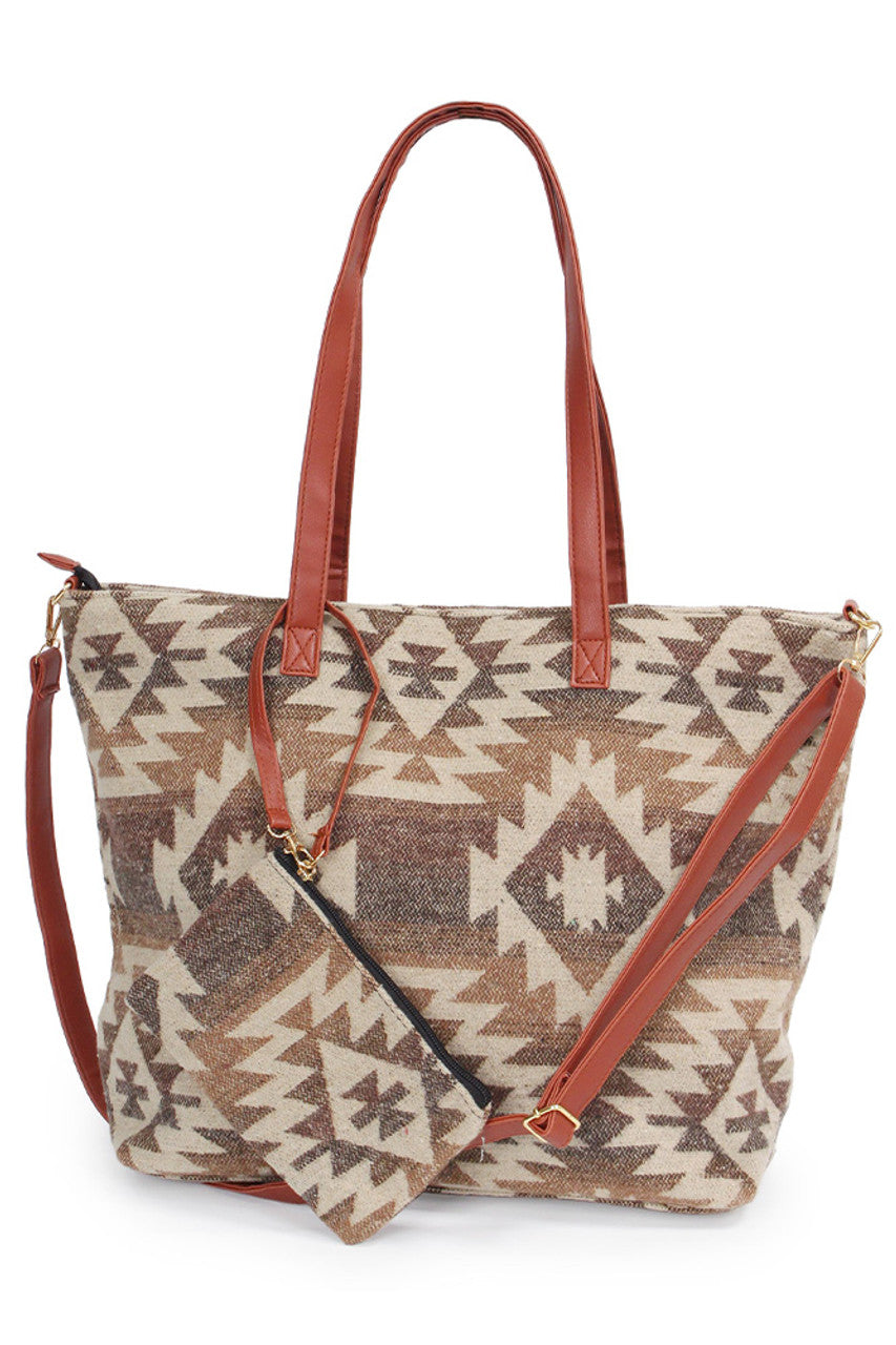 Western Weekend Tote Bag with Pouch combines spacious design with practical organization, making it ideal for short trips or daily use. Crafted for durability, this tote features a roomy main compartment complemented by a detachable pouch to keep essentials easily accessible. Its sturdy construction and versatile style ensure reliable performance and a polished look for any weekend getaway. 