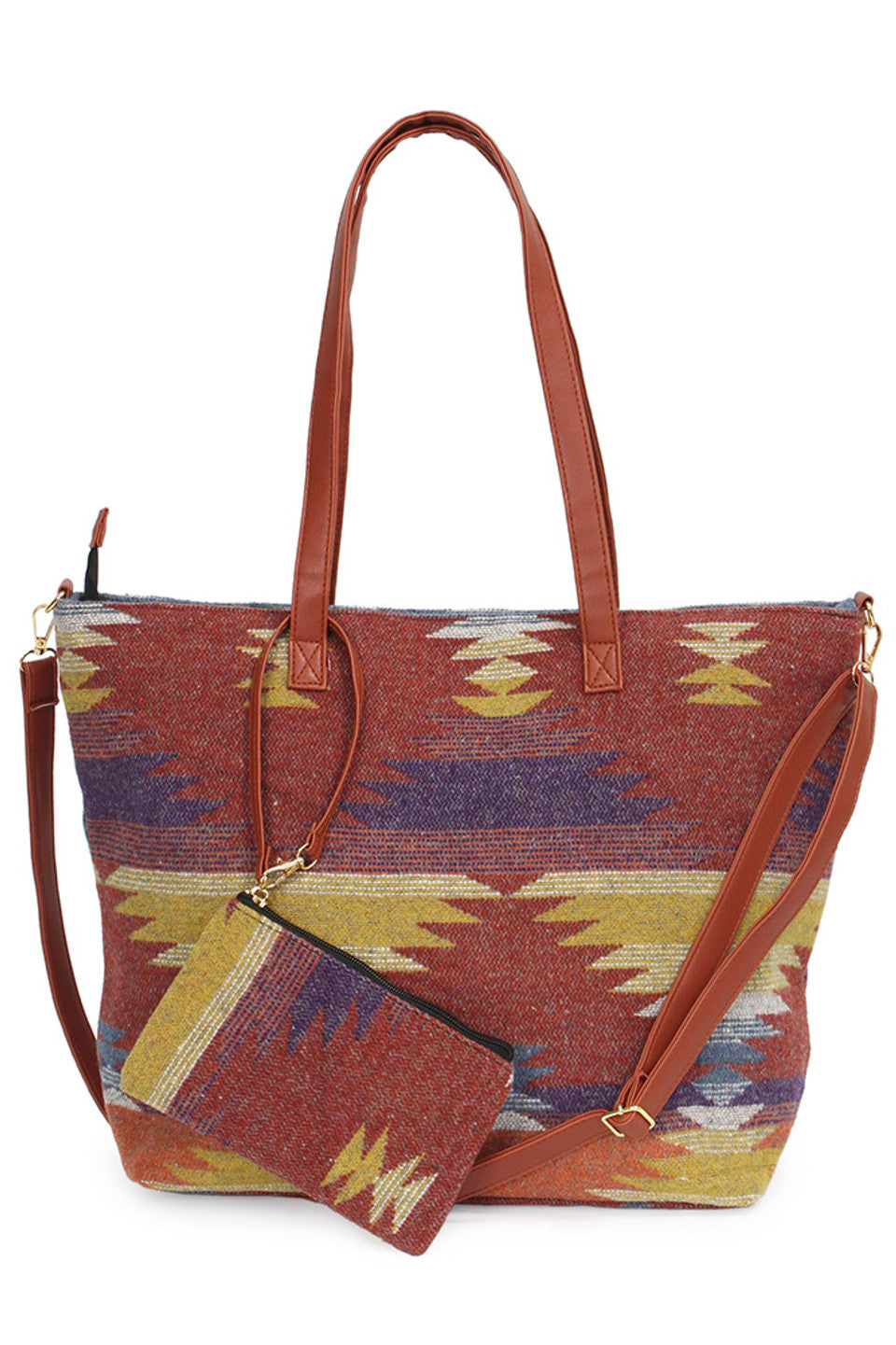 Western Weekend Tote Bag with Pouch combines spacious design with practical organization, making it ideal for short trips or daily use. Crafted for durability and style, this tote features a roomy main compartment alongside a detachable pouch to keep essentials easily accessible. Its sturdy construction ensures reliable performance, while the classic western-inspired aesthetic adds a timeless touch to your travel gear. Perfect for those seeking both function and fashion in a versatile carryall. 