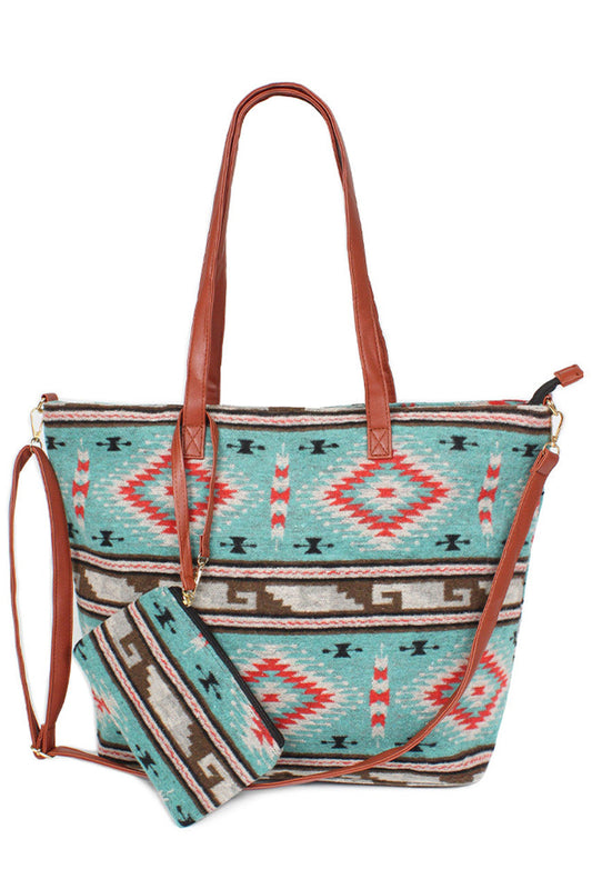 Western Weekend Tote Bag with Pouch combines spacious design with practical organization, making it ideal for short trips or daily use. Crafted for durability, this tote features a separate pouch to keep essentials secure and easily accessible. Its versatile style complements a range of outfits while providing ample room for your belongings, ensuring convenience without sacrificing sophistication. Perfect for those who value both function and fashion in their travel accessories. 