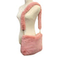 Pink Zipper Closure Solid Faux Fur Crossbody Bag, This high quality evening Crossbody is both unique and stylish. perfect for money, credit cards, keys or coins, comes with a wristlet for easy carrying, light and simple. Look like the ultimate fashionista carrying this trendy  Solid Faux Fur Crossbody Bag!
