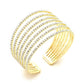 7-Row Rhinestone Crystal Cuff Bracelet Special Occasion. Rows of dazzling rhinestones & an open end for easy flexible fit. Get cuffed with glitz & glam in this sparkling crystal cuff! Goes from office to evening with ease. Perfect gift for loved one. Weddings, Prom, Sweet 16, Quinceanera, Graduation, Holiday Parties