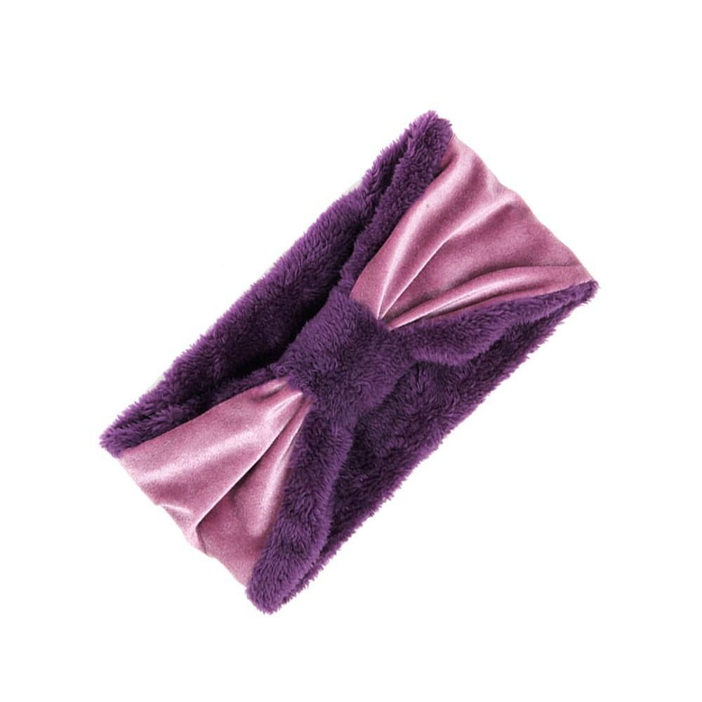 Purple Velvet Knotted Earmuff Purple Faux Fur Earmuff Purple Velvet Faux Fur Headband Ear Warmer, will shield your ears from cold weather, knotted headband creates a cozy, classic look, both comfy and fashionable, so toasty you’ll want to wear them everywhere. Great Gift Birthday, Christmas, Holiday & ideal for those who don't like hats!
