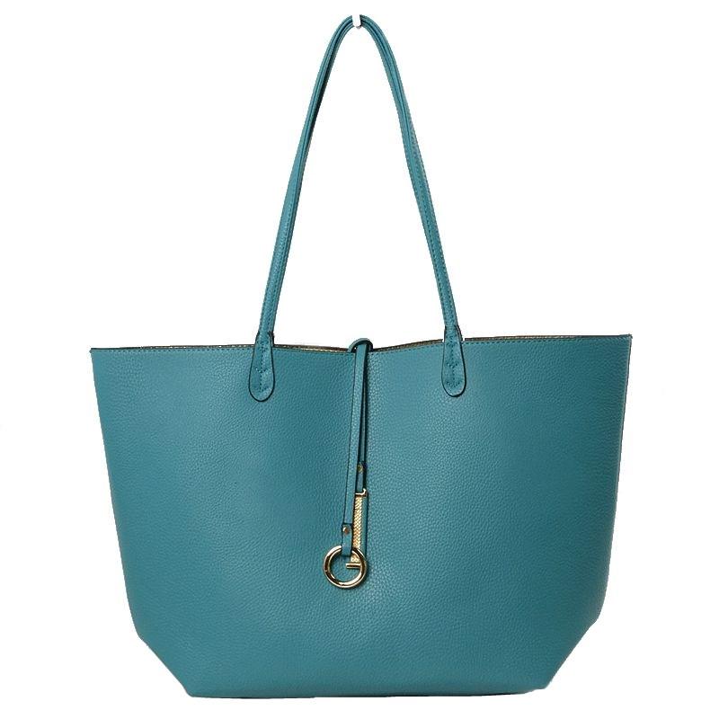 Reversible Supersoft Vegan Leather Tote Handbag flips inside-out, a roomy main compartment, inside pouch w/strap,  multiplies your styling options & keeps you organized on the go. Soft structured base can carry everything you need & become your favorite bag of all times. Chic & reliable, great gift for any occasion. 