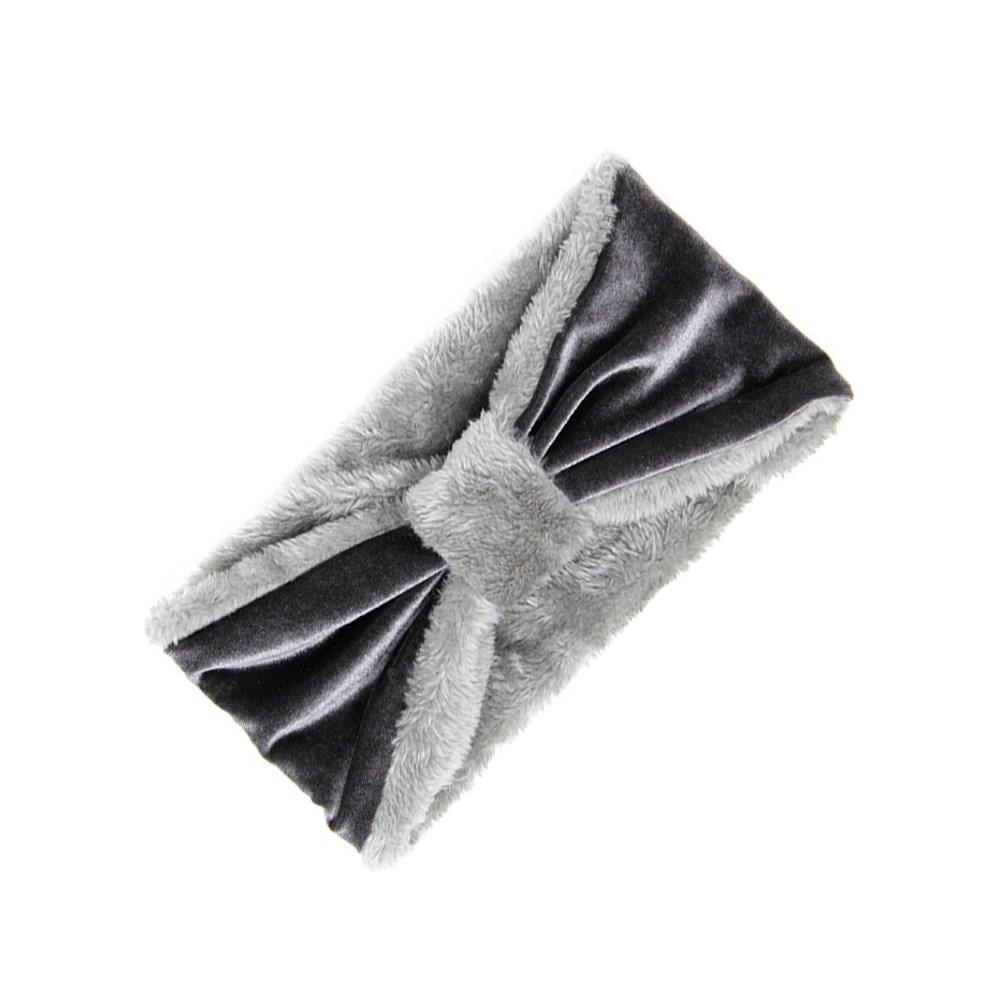 Gray Velvet Knotted Earmuff Gray Faux Fur Earmuff Gray Velvet Faux Fur Headband Ear Warmer, will shield your ears from cold weather, knotted headband creates a cozy, classic look, both comfy and fashionable, so toasty you’ll want to wear them everywhere. Great Gift Birthday, Christmas, Holiday & ideal for those who don't like hats!