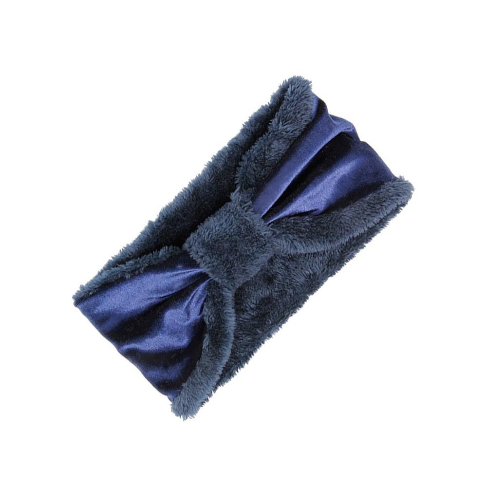 Navy Velvet Knotted Earmuff Navy Faux Fur Earmuff Navy Velvet Faux Fur Headband Ear Warmer, will shield your ears from cold weather, knotted headband creates a cozy, classic look, both comfy and fashionable, so toasty you’ll want to wear them everywhere. Great Gift Birthday, Christmas, Holiday & ideal for those who don't like hats!