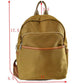 Khaki Modern Vegan Long Lasting Nylon Backpack Multi Purpose Bag; Largely spaced, daily necessities can be put into this fashionable bag, take it to  school, work or a day trip, simple sophistication, dress to impress. Perfect Birthday Gift, Anniversary Gift, Thank you Gift, Nylon Style Backpack, School Bag, Fashion Bag