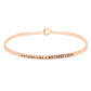 "Nothing like a Mother's Love" Thin Metal Hook Bracelet, wear with your favorite tops & dresses all year round! Let mom how much she is loved and appreciated. This piece is versatile & goes with practically anything! Inspirational bracelet makes a great gift for Birthday, Mother's Day Gift, Just Because, Thank you! 