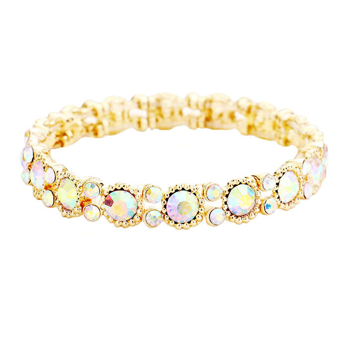 AB Gold Bubbly Crystal Round Evening Bracelet, Crystal bubbly Stunning Evening bracelet is sure to get you noticed, adds a gorgeous glow to any outfit. perfect for a night out on the town or a black tie party, ideal for Special Occasion, Prom or an Evening out. Awesome gift for birthday, Anniversary, Valentine’s Day or any special occasion, Thank you Gift.