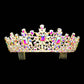 AB Gold Multi Stone Embellished Princess Tiara, This elegant shining Stone design, makes you more charming. A stunning embellished Tiara that can be a perfect Bridal Headpiece. This tiara features precious stones and an artistic design. Makes You More Eye-catching in the Crowd. This unique Hair Jewelry is suitable for any special occasion to add a luxe, attraction, and a perfect touch of class.