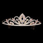 AB Rose Gold Marquise Accented Rhinestone Princess Tiara. Perfect for adding just the right amount of shimmer & shine, will add a touch of class, beauty and style to your wedding, prom, special events, embellished glass to keep your hair sparkling all day & all night long. Perfect Birthday Gift, Anniversary Gift, Mother's Day Gift, Graduation Gift.