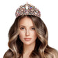 AB Rose Gold Multi Stone Embellished Leaf Cluster Pageant Princess Tiara, This elegant shining Stone design, makes you more charm. A stunning Pageant Tiara that can be a perfect Bridal Headpiece. This tiara features precious stones and an artistic design. Makes You More Eye-catching in the Crowd. Suitable for Wedding, Engagement, Prom, Dinner Party, Birthday Party, Any Occasion You Want to Be More Charming.