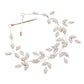 AB Rose Gold Rhinestone Embellished Leaf Cluster Vine Bun Wrap Headpiece. Perfect for adding just the right amount of shimmer & shine, will add a touch of class, beauty and style to your wedding, prom, special events, embellished glass crystal to keep your hair sparkling all day & all night long. 