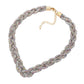 AB Silver Bling Braided Necklace. Beautifully crafted design adds a gorgeous glow to any outfit. Jewellery that fits your lifestyle! stunning bling braided necklace will sparkle all night long making you shine out like a diamond. perfect for a night out on the town or a black tie party. Perfect Gift for Birthday, Anniversary, Prom, Mother's Day Gift, Thank you Gift.