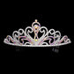 AB SIlver Rhinestone Princess Tiara, this mini tiara is made of rhinestone; Easy wear, sturdy and non-breakable headgear. The mini hair accessory is really beautiful, Pretty and lightweight. Makes You More Eye-catching at events and wherever you go. Suitable for Wedding, Engagement, Birthday Party, Any Occasion You Want to Be More Charming.