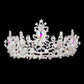 AB Silver Teardrop Stone Accented Princess Tiara. Elegant and sparkling, this tiara features stones and an artistic design. Makes You More Eye-catching in the Crowd. Suitable for Wedding, Engagement, Prom, Dinner Party, Birthday Party, Any Occasion You Want to Be More Charming.. Perfect for adding just the right amount of shimmer & shine, will add a touch of class, beauty and style to your special events, embellished stone to keep your hair sparkling all day & all night long.