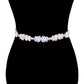 AB Silver White Crystal Teardrop Sash Ribbon Bridal Wedding Belt Headband. Sparkling ribbon decorated with fine workmanship, looks delicate and elegant. This sash will pair beautifully with your dress for elegant presentation. A stunning addition to wedding dress, bridesmaid dress, prom, party, graduation, formal or any other special occasion dresses