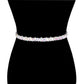 AB Silver Rhinestone Crystal Sash Ribbon Bridal Wedding Belt Headband. This beautiful Rhinestone Crystal belt is a piece of jewelry for your gown. Sparkling ribbon decorated with fine workmanship, looks delicate and elegant. A stunning addition to wedding dress, bridesmaid dress, prom, party, graduation, formal or any other special occasion dresses.