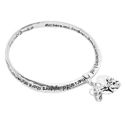 Antique Silver Mothers And Daughters Share Heart Metal Message Bracelet, Simple sophistication gives a lovely fashionable glow to any outfit style to your Mothers And Daughters. An excellent gift for your Mothers And daughter on her birthday, mother's day, anniversary, valentine's day, or any other meaningful occasion.