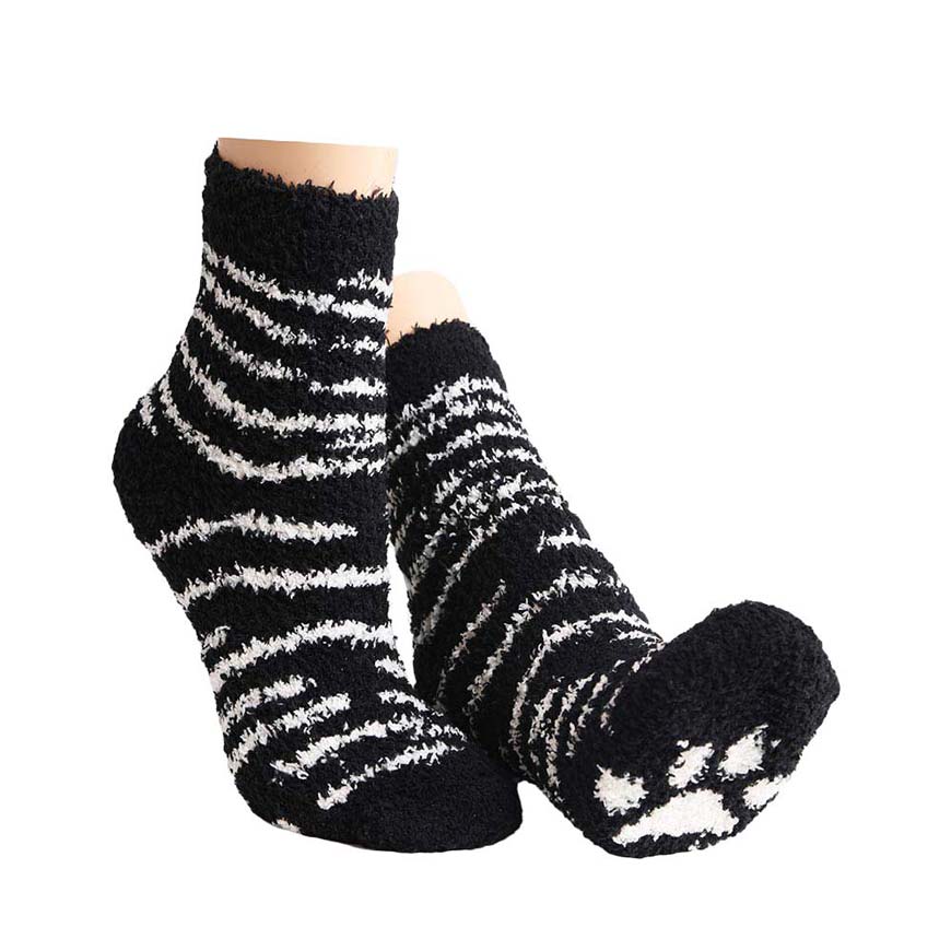 Assorted 6Pairs Tiger Patterned Paw Luxury Soft Socks, your feet will look fab and feel comfortable in these socks that are cozy and attractive at the same time! They are so soft and stretchy and you are bound to love them! They keep your feet warm and toasty on winter and cold days. Let you look attractive and these socks can brighten up the cold winter. With super soft material, these will be your favorite everyday socks.