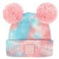 Baby Pink C.C Tie Dye Baby Beanie C.C Rubber Patch Double Yarn Pom, before taking your baby  running out the door into the cool air, you’ll want to reach for this toasty beanie to keep your baby incredibly warm. Accessorize the fun way with this faux fur pom pom hat, it's the autumnal touch you need to finish your outfit in style. Awesome winter gift accessory! Perfect Gift Birthday, Christmas, Stocking Stuffer, Secret Santa, Holiday, Anniversary, Valentine's Day, Loved One.