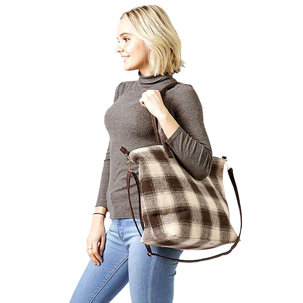 Beige Buffalo Check Weekend Tote Bag, the unique buffalo Check print let you stand out, be gorgeous and make an individual statement of fashion. It will be your new favorite accessory to hold onto all your items altogether in one place. The top zipper keeps everything secure and safe. It's easy to carry, and lightweight to run errands or a night out on the town. It's a smart gift for Birthdays, holidays, Christmas, New Year, etc. for your friends, family, and the persons you love and care for.