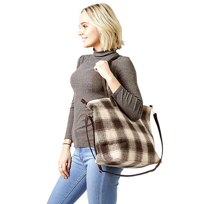 Beige Buffalo Check Weekend Tote Bag, the unique buffalo Check print let you stand out, be gorgeous and make an individual statement of fashion. It will be your new favorite accessory to hold onto all your items altogether in one place. The top zipper keeps everything secure and safe. It's easy to carry, and lightweight to run errands or a night out on the town. It's a smart gift for Birthdays, holidays, Christmas, New Year, etc. for your friends, family, and the persons you love and care for.