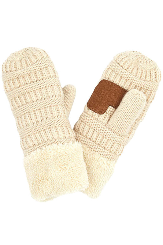 Beige C C Solid Color Knitted Mitten Gloves, give your look so much more eye-catching with a solid color. It gives you a cozy feel, very fashionable, attractive, and cute looking in the winter season and cold days. This easy and classic glove is soft and muted. Before running out the door into the cool air, you’ll want to reach for these toasty gloves to keep your hands incredibly warm. An awesome pair of gloves that fits with any outfit with style.