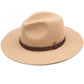 Beige C.C Wool Felt Detailed Panama Summer Sun Hat With Strap Banded Trim; Unique, timeless & classic Summer Sun Fedora Hat has a ribbon band trim material accent. Trendy Birthday, Holiday Gift, Christmas Gift, Regalo de Navided, Bad hair days, casual everyday wear, Anniversary Gift, Fall Outfit, Cool Fashion Fedora, Valentine's Day Gift
