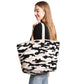 Beige Camouflage Tote Bag, be gorgeous and make an individual statement of fashion with this beautiful tote bag. It will be your new favorite accessory to hold onto all your items altogether in one place. The top zipper keeps everything secure and safe. It's easy to carry, and lightweight to run errands or a night out on the town. It's an excellent gift for Birthdays, holidays, Christmas, New Year, etc. for your friends, family, and the persons you love and care for. Keep yourself gorgeous and trendy!