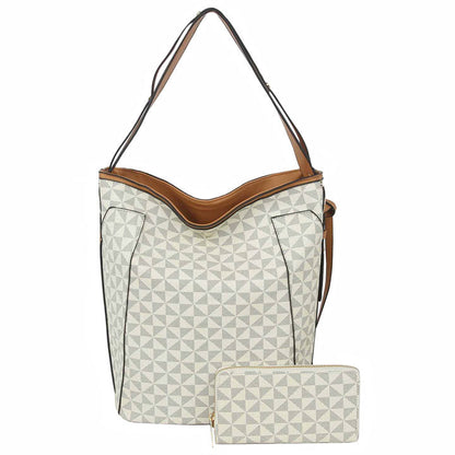 Beige Fashion Monogram Bucket 2 IN 1 Shoulder Bag Hobo With Wallet. Look like the ultimate fashionista with these vintage shoulder bags! Add something special to your outfit! This fashionable bag will be your new favorite accessory. Perfect Birthday Gift, Anniversary Gift, Mother's Day Gift, Graduation Gift, Valentine's Day Gift.