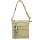 Beige Fashionable Womens Soft Leather Crossbody Purse Shoulder Bag, Show your trendy side with this awesome crossbody bag. Have fun and look stylish. Versatile enough for wearing straight through the week, perfectly lightweight to carry around all day. Hands-Free Cross-Body adds an instant runway style to your look, giving it ladylike chic. This handbag is destined to become your new favorite. Detachable, adjustable crossbody strap. Exterior front zip pocket.