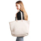 Beige Herringbone Tote Bag, This beautiful trendy bag design gives you the ability to highlight and contrast many different outfits. The shoulder tote bag large enough to hold all your daily needs. Soft and stylish, cute tote with geometric print is full of personality, very fresh and unique; As a fashion statement, goes well with heels and skinny jeans in spring, fall and winter.