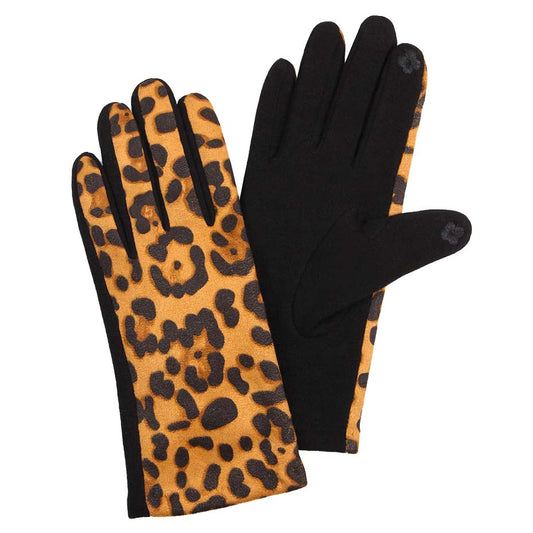 Beige Leopard Patterned Smart Gloves, a pair of gorgeous leopard gloves are practical and fashionable that make you more elegant and charming. They also keep your arms and hands warm enough and save you from the cold weather and chill. It's touchscreen compatible and stretches for a snug fit. Wear with any outfit with a perfect match at any place to add laughter, inspiration & joy to everyday celebrations. Perfect for evening parties, proms, stage performances, or any other formal events.