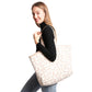 Beige Leopard Tote Bag, is an especially designed tote bag to make you stand out in perfect style. It enriches your gorgeousness and looks stylish. This Leopard-themed bag is Versatile enough for wearing straight through the week. perfectly lightweight to carry around all day. The best way to carry all of your necessary things altogether.
