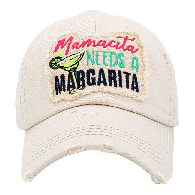 Beige Mamacita Needs a Margarita Message Vintage Baseball Cap. Fun, cool, vintage baseball cap for men! Perfect for a bad hair day, you can pull your messy bun or high ponytail through, perfect to keep your hair away from you face while exercising, running, playing tennis or just taking a walk outside. Adjustable Velcro strap gives you the perfect fit.