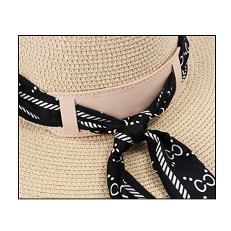 Beige Patterned Scarf Band Straw Sun Hat, a beautiful & comfortable sun hat is suitable for summer wear to amp up your beauty & make you more comfortable everywhere. Excellent sun hat for gardening, traveling, boating, on a beach vacation, or any other outdoor activities. A beautifully patterned scarf band straw hat that can keep you cool and comfortable even when the sun is high in the sky.