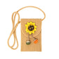 Beige Sunflower Patch Accented Mini Straw Crossbody Bag, these straw Crossbody Bag are designed with Sunflower Patch, looking lovely and attractive; they are lightweight to carry and durable to serve you for a long time, giving you good use feeling; Easy to carry specially when you need hands-free, fun, vibrant colors casual or a night out on the town or hang out on the beach. Perfect Birthday Gift, Valentine's Day Gift, Anniversary Gift, Loved One Gift, Mother's Day Gift, Vacation, etc