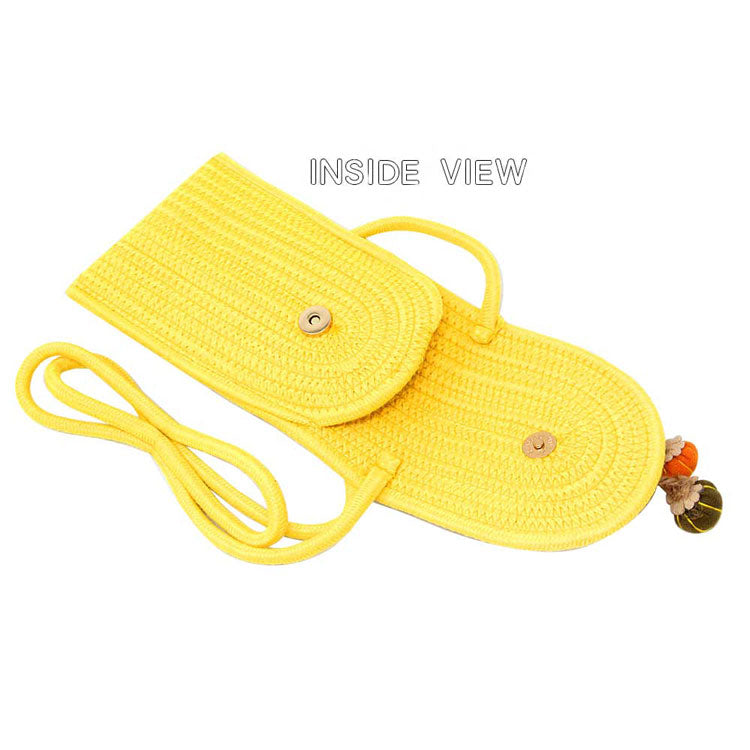 Beige Sunflower Patch Accented Mini Straw Crossbody Bag, these straw Crossbody Bag are designed with Sunflower Patch, looking lovely and attractive; they are lightweight to carry and durable to serve you for a long time, giving you good use feeling; Easy to carry specially when you need hands-free, fun, vibrant colors casual or a night out on the town or hang out on the beach. Perfect Birthday Gift, Valentine's Day Gift, Anniversary Gift, Loved One Gift, Mother's Day Gift, Vacation, etc