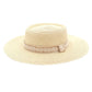 Beige Tribal Band Panama Sun Hat. Keep your styles on even when you are relaxing at the pool or playing at the beach. Large, comfortable, and perfect for keeping the sun off of your face, neck, and shoulders Perfect summer, beach accessory. Ideal for travelers who are on vacation or just spending some time in the great outdoors.