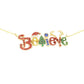  Believe Gold Dipped CZ Santa Hat Reindeer Message Pendant Necklace