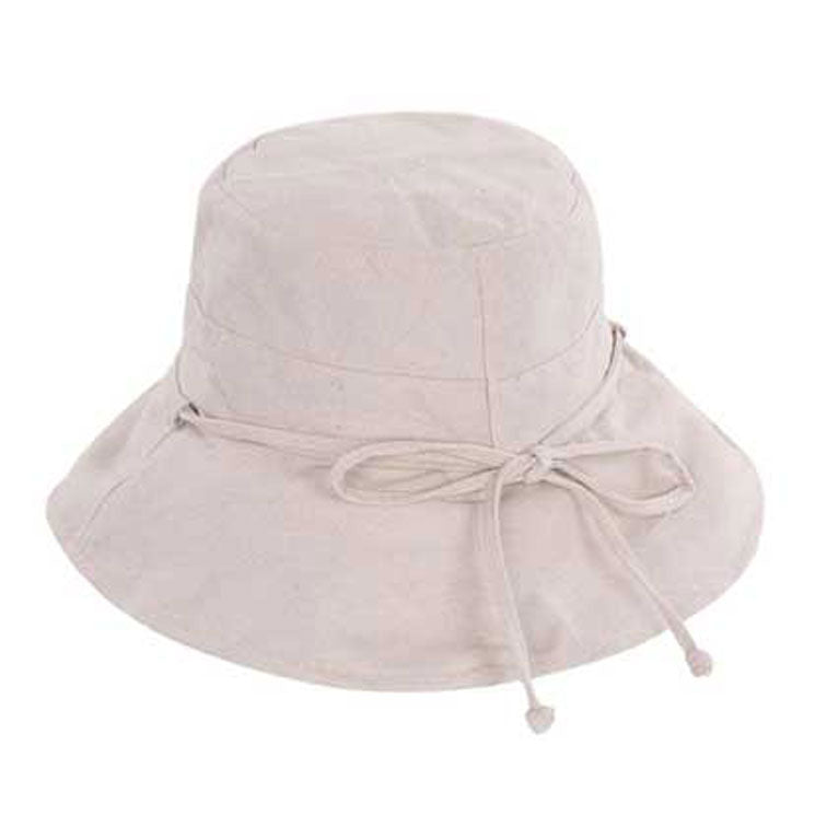 Beige Bow Accented Cotton Bucket Hat. Show your trendy side with this Cotton print hat. Have fun and look Stylish. Great for covering up when you are having a bad hair day, perfect for protecting you from the sun, rain, wind, snow, beach, pool, camping or any outdoor activities.