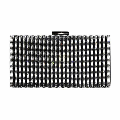 Black Bling Evening Clutch Crossbody Bag, is beautifully designed and fit for all occasions & places. Show your trendy side with this awesome clutch crossbody bag. Versatile enough for carrying straight through the week, perfectly lightweight to carry around all day on special occasions. Perfect for makeup, money, credit cards, keys or coins, and many more things. This bling crossbody bag features a crossbody chain strap and clasp closure that makes your life easier and trendier. 