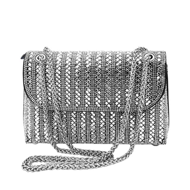 Black Bling Flap Bag Shoulder Crossbody Evening Bag, is the perfect choice to carry on the special occasion with your handy stuff. It is lightweight and easy to carry throughout the whole day. You'll look stunning and the ultimate fashionista while carrying this trendy Crossbody Evening Bag. The flap cover makes it secure. This stunning Crossbody bag is perfect for weddings, parties, evenings, cocktail parties, wedding showers, receptions, proms, etc.