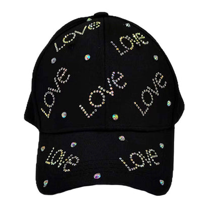 Black Bling Love Message Patterned Baseball Cap, these baseball cap make you sparkly on the party, absolutely get many compliments. Show your trendy side with this lovely  Baseball hat. The bling Studs cap is perfect for night out, outdoor event, hip hop fashion, Halloween costume, shopping, dating, wedding, music festival, evening party, prom, travel, beach, vacations, cocktail party and even for casual business wear.