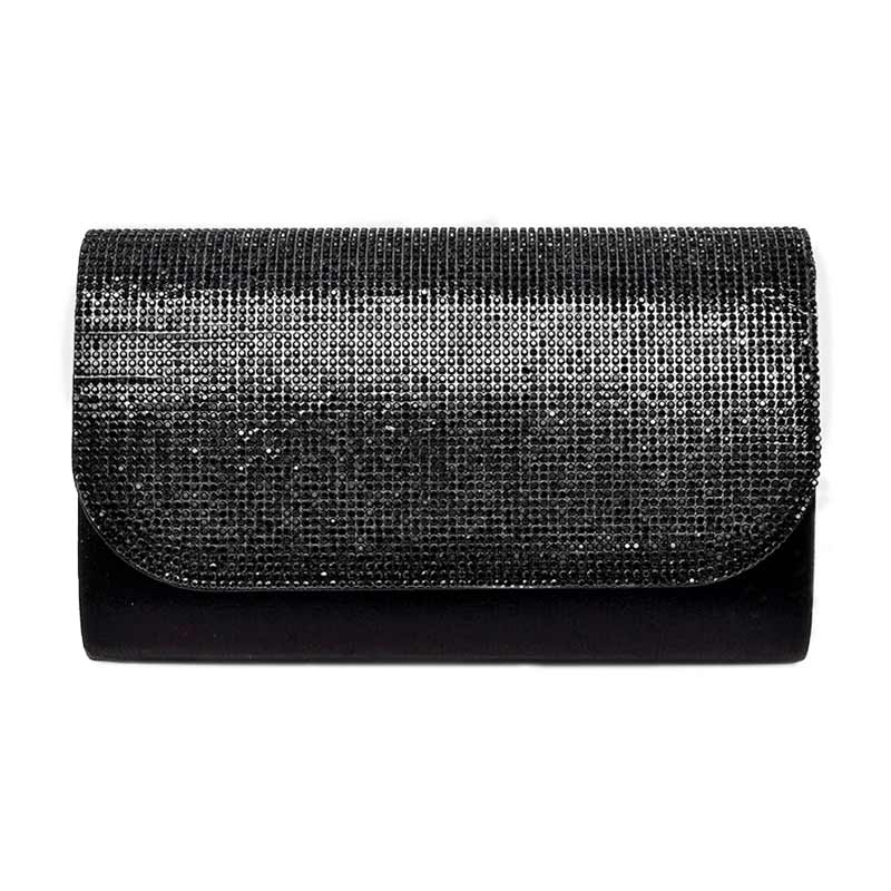 Black Bling Rectangle Evening Clutch Crossbody Bag, look like the ultimate fashionista when carrying this small clutch bag, great for when you need something small to carry or drop in your bag. Perfect gifts for weddings, Prom, birthdays, Christmas, anniversaries, holidays, Mardi Gras, Valentine’s Day, or any occasion.