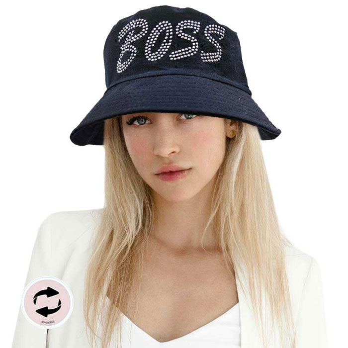 Black Boss Message Solid Reversible Bucket Hat, show your trendy side with this Solid color bucket hat. Have fun and look Stylish. You can easily fold this bucket hat and put it in any backpack. Great for covering up when you are having a bad hair day, perfect for protecting you from the sun, rain, wind, snow, beach, pool, camping or any outdoor activities.