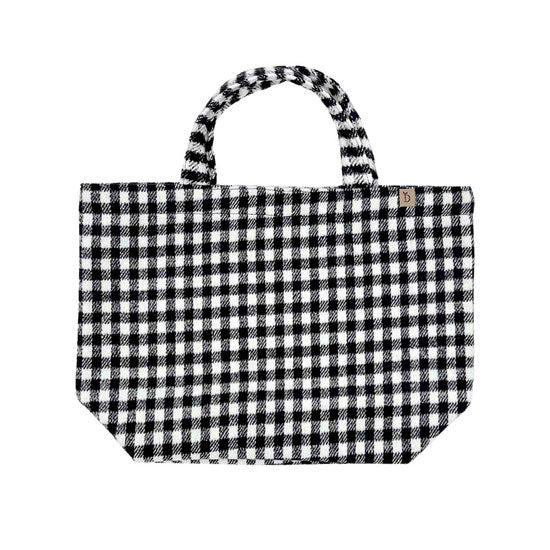 Black Buffalo Check Patterned Tote Bag. Show your trendy look and unique style with this awesome buffalo patterned tote bag. Have fun and look stylish anywhere and anytime. It's versatile enough for wearing straight through the week. Perfectly lightweight to carry around all day with your handy and necessary things. Perfect gift for birthdays, anniversaries, Mother's Day, Graduation, Valentine's Day, etc. Stay stylish with the perfect trend!