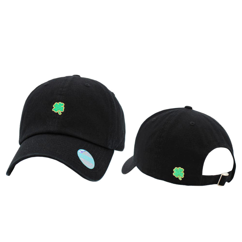Black Clover Embroidered Baseball Cap, An awesome & cool colver-themed baseball cap that will not only save a bad hair day but also amps up your beauty to a greater extent on this St. Patrick's Day. This embroidered clover baseball cap is made for you to show off your trendy & perfect choice for St. Patrick's Day party. It's fully adjustable and easy to wear in the perfect style!